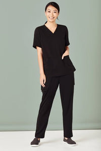 Thumbnail for Biz Care Womens Avery V-Neck Scrub Top - Kiwi Workgear