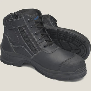 Blundstone 319 Black Leather Zip Side Safety boot - Kiwi Workgear