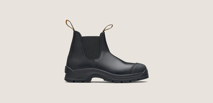 Blundstone 320 - Black Leather Elastic Side Safety boot - Kiwi Workgear