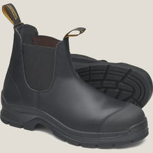 Load image into Gallery viewer, Blundstone 320 - Black Leather Elastic Side Safety boot - Kiwi Workgear
