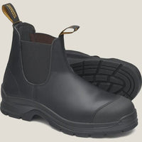 Thumbnail for Blundstone 320 - Black Leather Elastic Side Safety boot - Kiwi Workgear