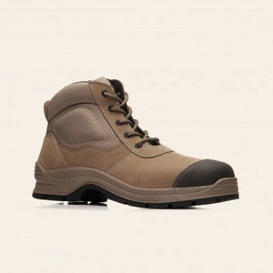 Blundstone 325 Stone Nubuck leather Zip Side Safety Boot - Kiwi Workgear