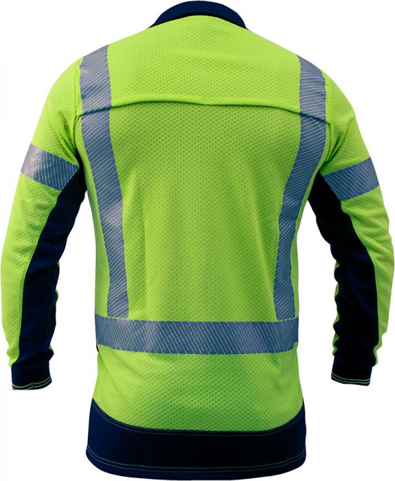 Caution Day/Night Microvent L/S Polo's - Kiwi Workgear