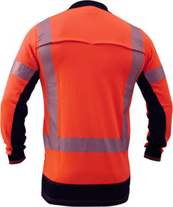 Caution Day/Night Microvent L/S Polo's - Kiwi Workgear