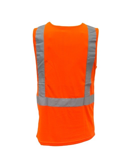 Caution Hi-Vis Day/Night Microfibre Singlet - Kiwi Workgear