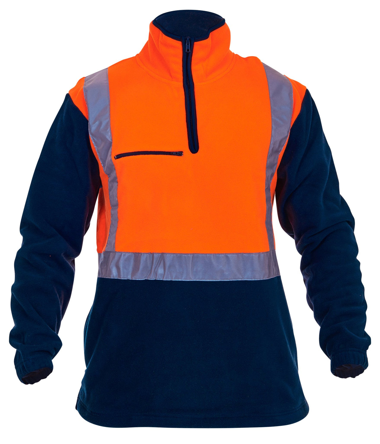 Caution Hi-Vis Day/Night Polar Fleece 1/2 Zip Tunic - 380gsm - Kiwi Workgear