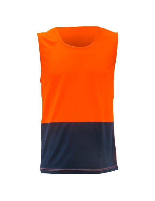 Caution Hi Vis Day/Only Microfibre Singlet - Kiwi Workgear