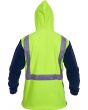 Caution Hi-Vis D/N Polar Fleece 1/2 Zip Hoodie - Kiwi Workgear