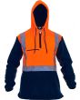 Caution Hi-Vis D/N Polar Fleece 1/2 Zip Hoodie - Kiwi Workgear