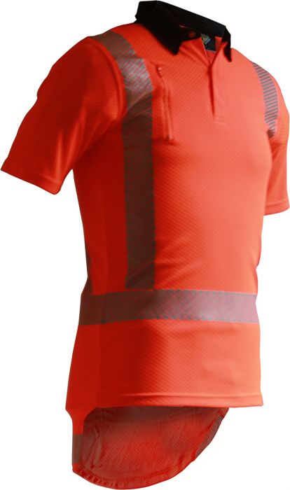 Caution Hi-Vis TTMC-W17 X-Back S/S Microvent Polo - Kiwi Workgear