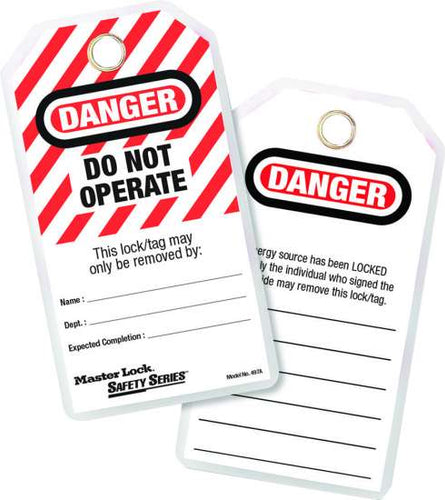 Danger Do not Operate Heavy Duty Locked Out Tag (Pack/12) - Kiwi Workgear