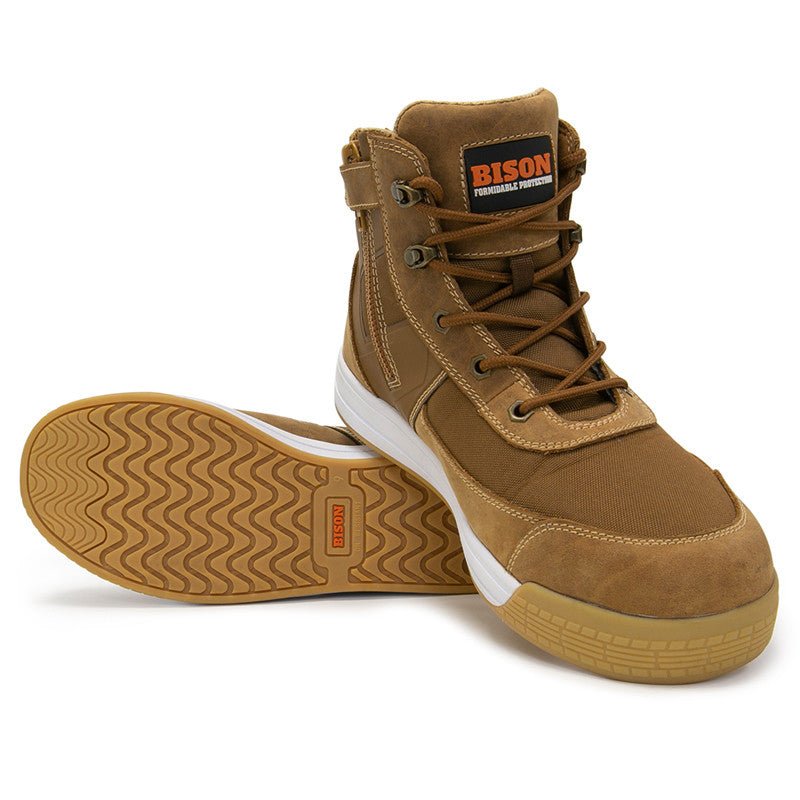 EOL Bison Dune Low-Cut Zip Side Safety Boots - Kiwi Workgear