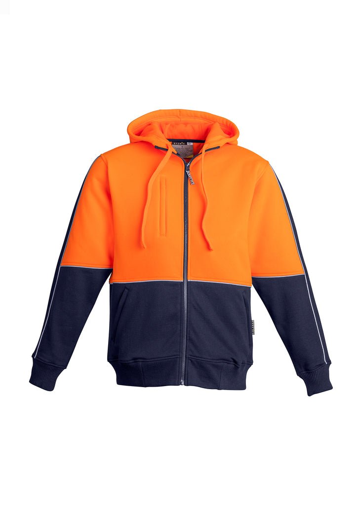 EOL Syzmik Hi-Vis Full Zip D/O Hoodie - Kiwi Workgear