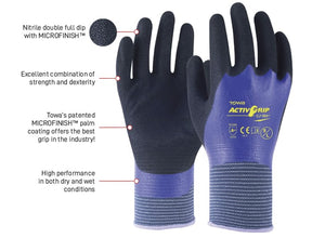Esko Active Grip Nitrile Double Full Dip with Microfinish Coating - Kiwi Workgear