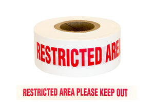 Esko Barrier Warning Tape Restricted Area Please Keep Out - Kiwi Workgear