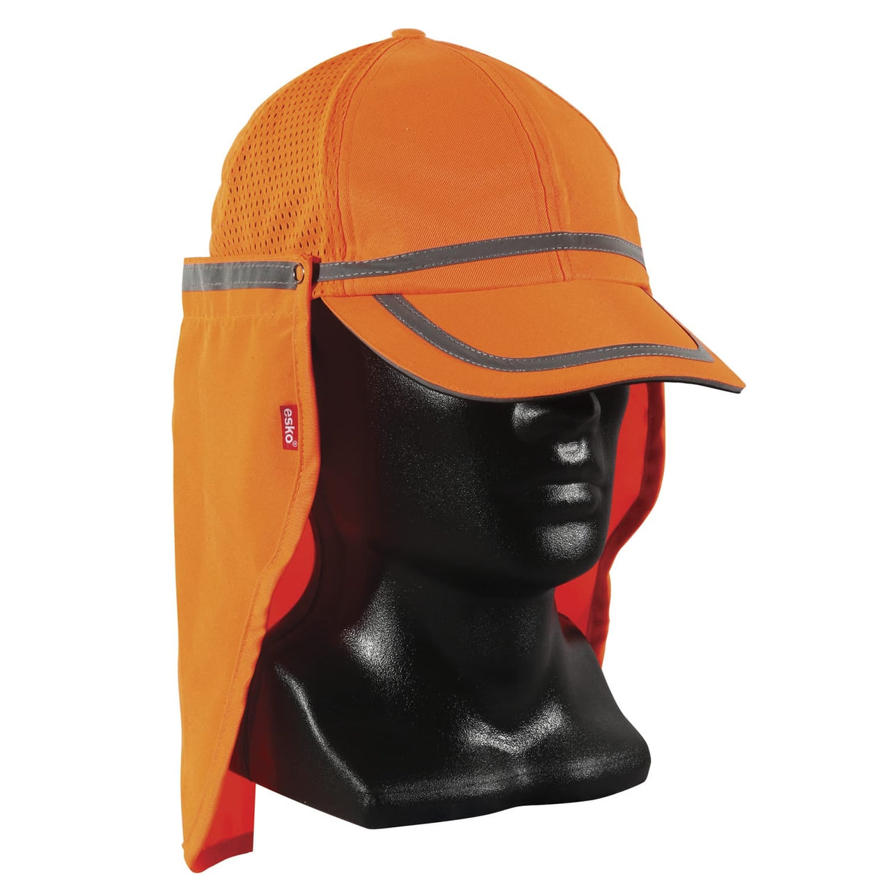 Esko Hi-Vis Baseball Cap Combined with Hi-Vis Neck Sunshield - Kiwi Workgear