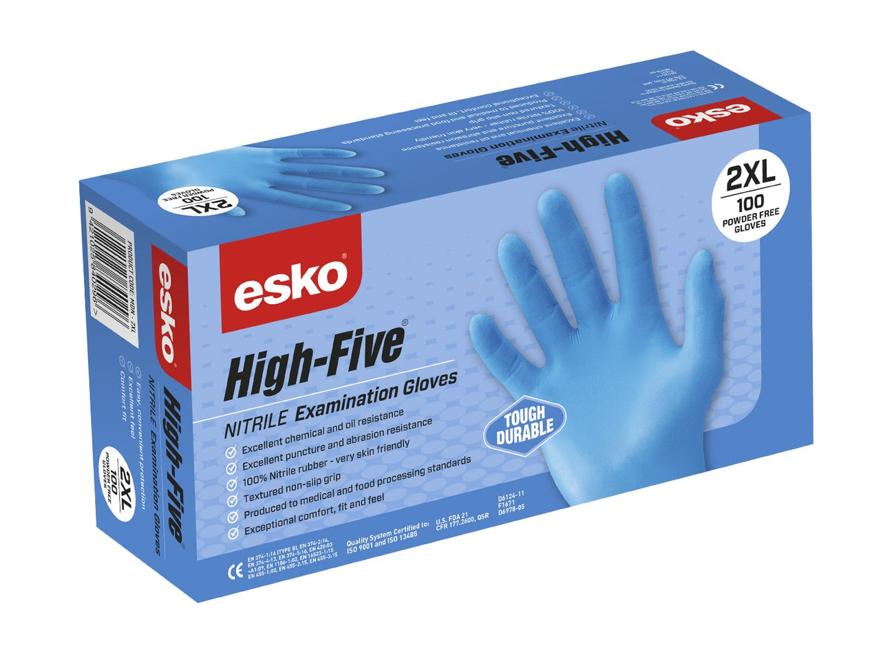 Esko Nitrile Disposable Gloves Blue Box - Kiwi Workgear