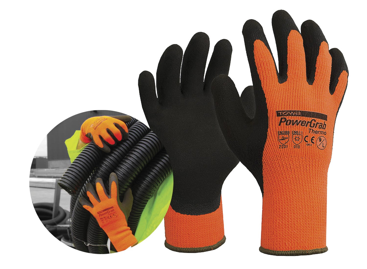 Esko PowerGrab Thermal Gloves - Orange - Kiwi Workgear