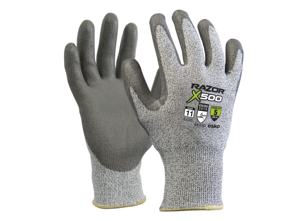 Esko Razor X500 Cut 5 PU Dip Glove - Kiwi Workgear