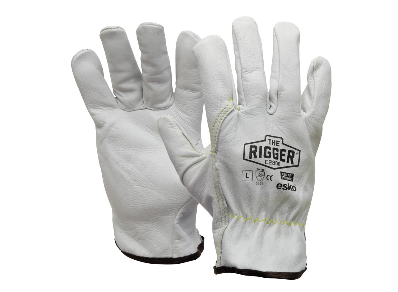 Esko The Rigger Premium Cowhide Kevlar Stitched Glove - Kiwi Workgear