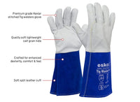 Thumbnail for Esko Tig Master Pro Premium Welders Glove - Kiwi Workgear