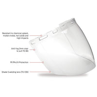 Thumbnail for Esko Tuffshield Face Shield - Replacement clear visor - Kiwi Workgear