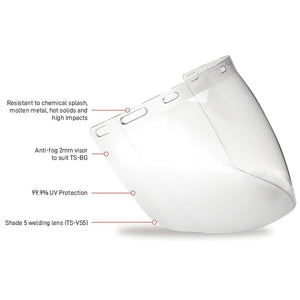 Esko Tuffshield Face Shield - Replacement clear visor - Kiwi Workgear