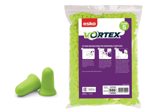 Esko Vortex Earplugs Green Uncorded Refill - Kiwi Workgear