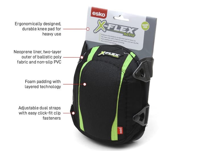 Esko X_Flex Activ Trades Knee Pads - Kiwi Workgear