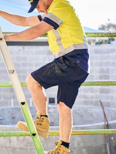 FLX AND MOVE™ STRETCH DENIM ZIP CARGO SHORTS - Kiwi Workgear