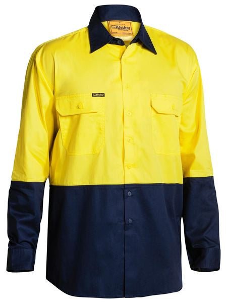 HI VIS COOL LIGHTWEIGHT DRILL SHIRT - Kiwi Workgear