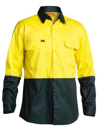 Thumbnail for HI VIS COOL LIGHTWEIGHT DRILL SHIRT - Kiwi Workgear