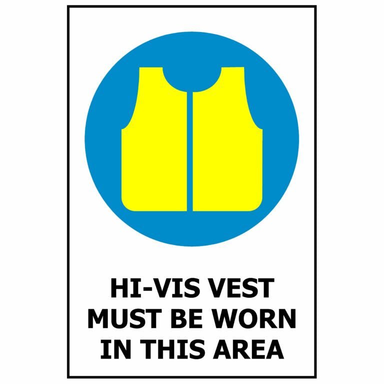 Hi-Vis Vest Must Be Worn - Kiwi Workgear