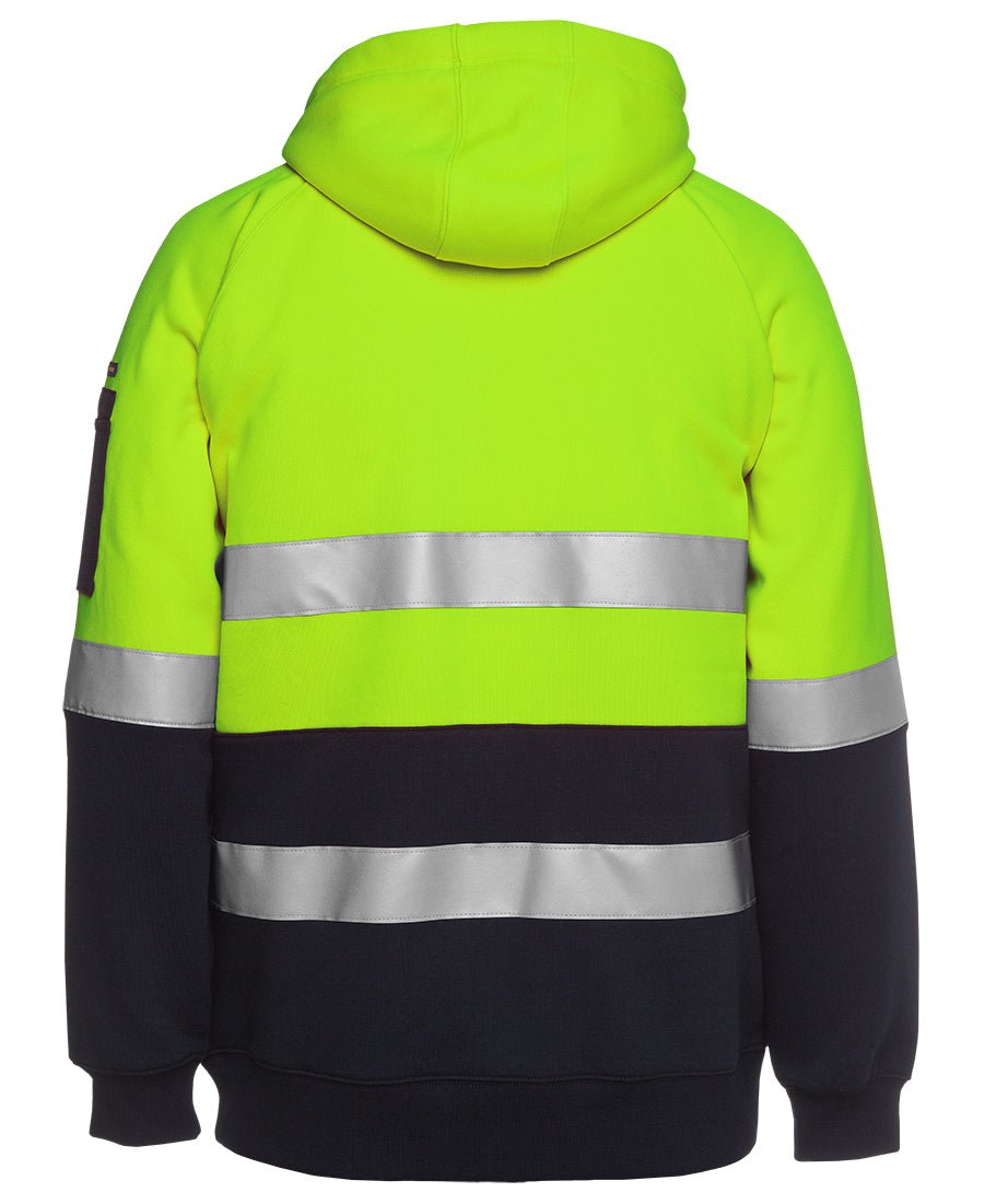 JB's Hi Vis Day/Night Full Zip Fleecy Hoodie - Kiwi Workgear