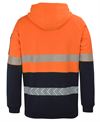 JB's Hi-Vis D/N 1/2 Zip Segmented Tape Hoodie - Kiwi Workgear