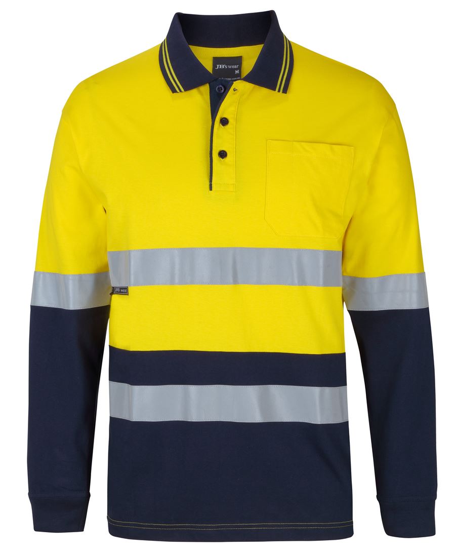 JB'S HI VIS (D+N) L/S COTTON POLO - Kiwi Workgear