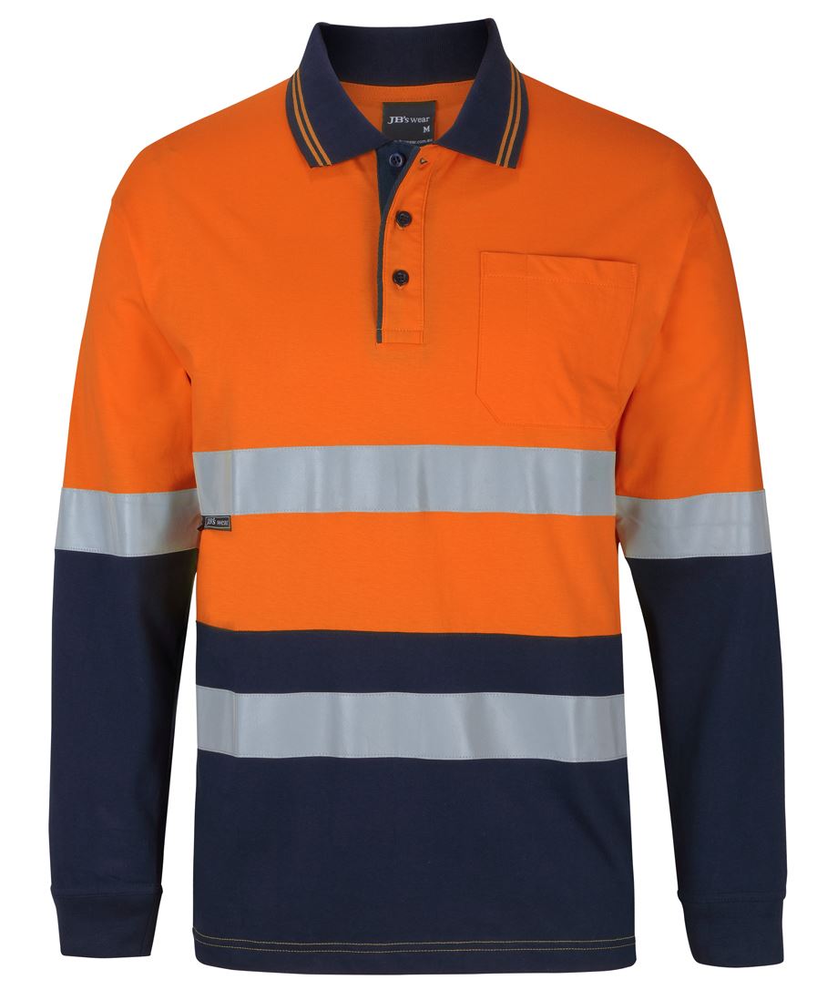 JB'S HI VIS (D+N) L/S COTTON POLO - Kiwi Workgear