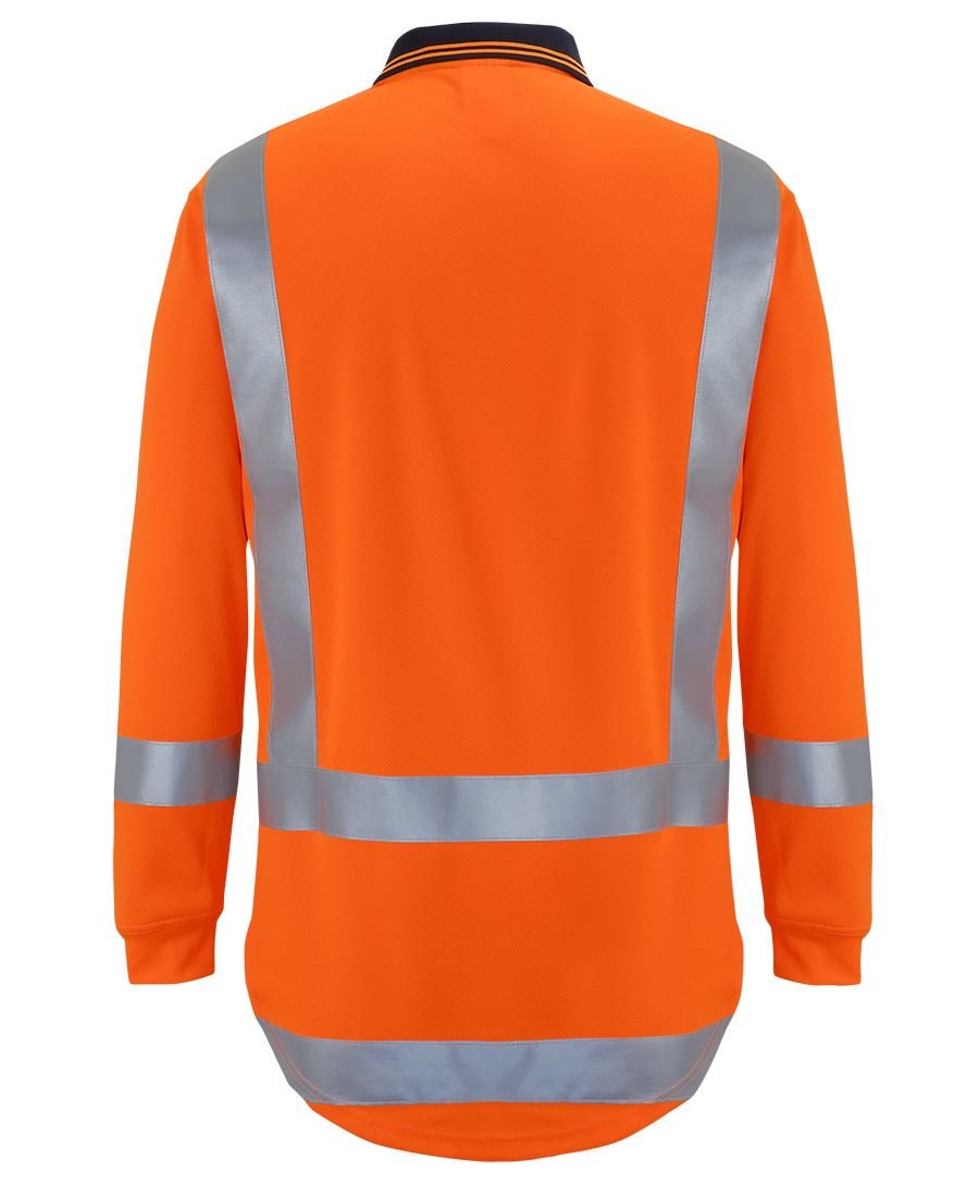 JB's Hi Vis D/N L/S Non Cuff Traditional Polo - Kiwi Workgear