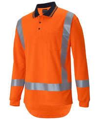 Thumbnail for JB's Hi Vis D/N L/S Non Cuff Traditional Polo - Kiwi Workgear