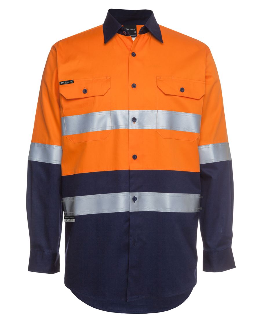 JB's HI VIS L/S (D+N) 150G WORK SHIRT - Kiwi Workgear