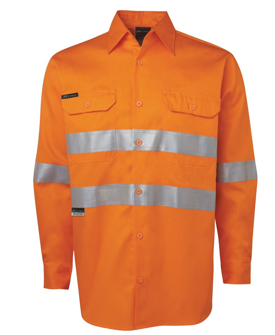 JB's HI VIS L/S (D+N) 150G WORK SHIRT - Kiwi Workgear