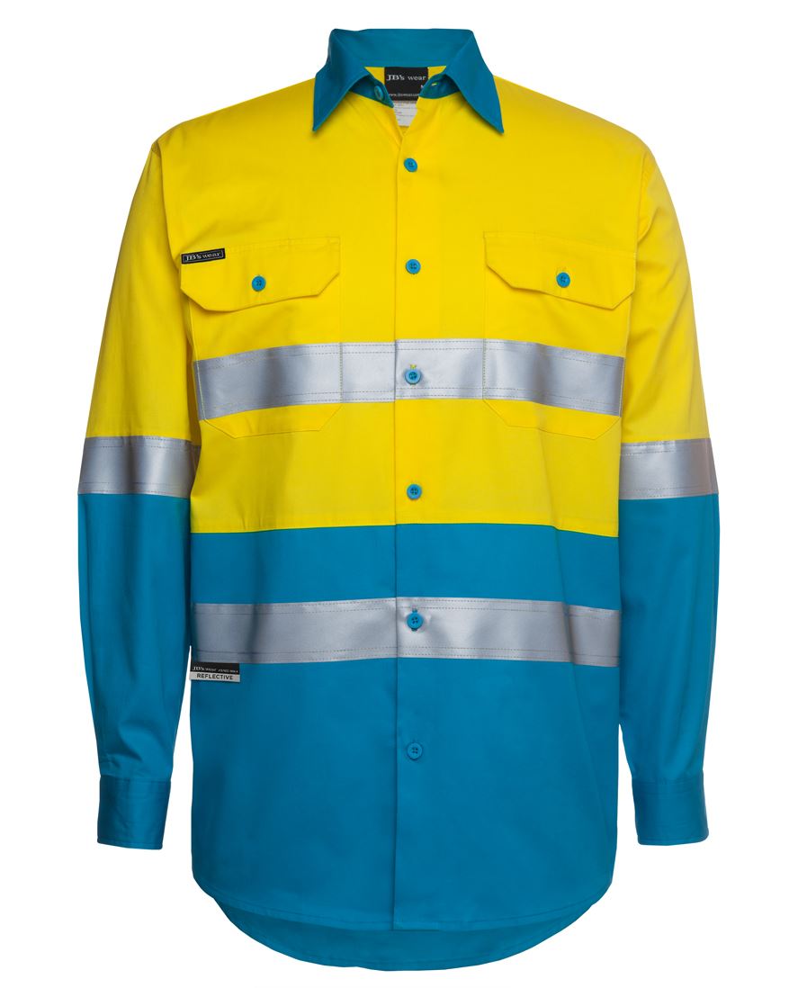 JB's HI VIS L/S (D+N) 150G WORK SHIRT - Kiwi Workgear