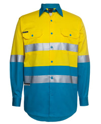 Thumbnail for JB's HI VIS L/S (D+N) 150G WORK SHIRT - Kiwi Workgear