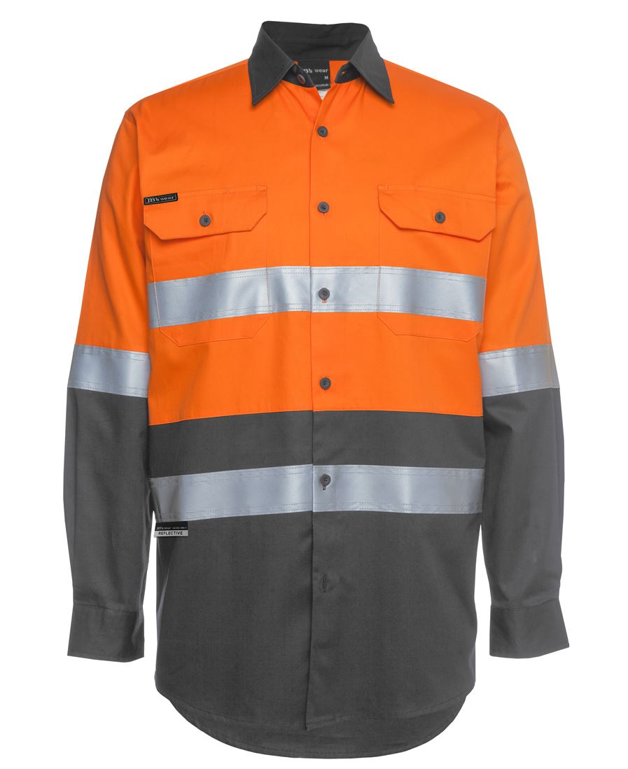 JB's HI VIS L/S (D+N) 150G WORK SHIRT - Kiwi Workgear