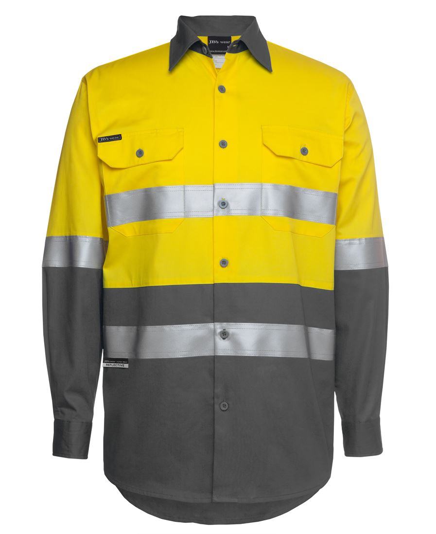 JB's HI VIS L/S (D+N) 150G WORK SHIRT - Kiwi Workgear