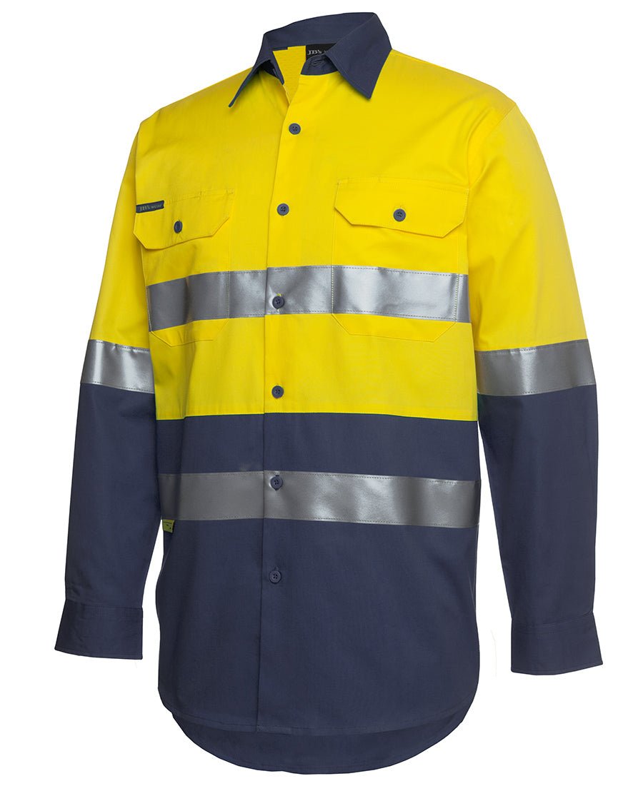 JB's HI VIS L/S (D+N)190G SHIRT - Kiwi Workgear