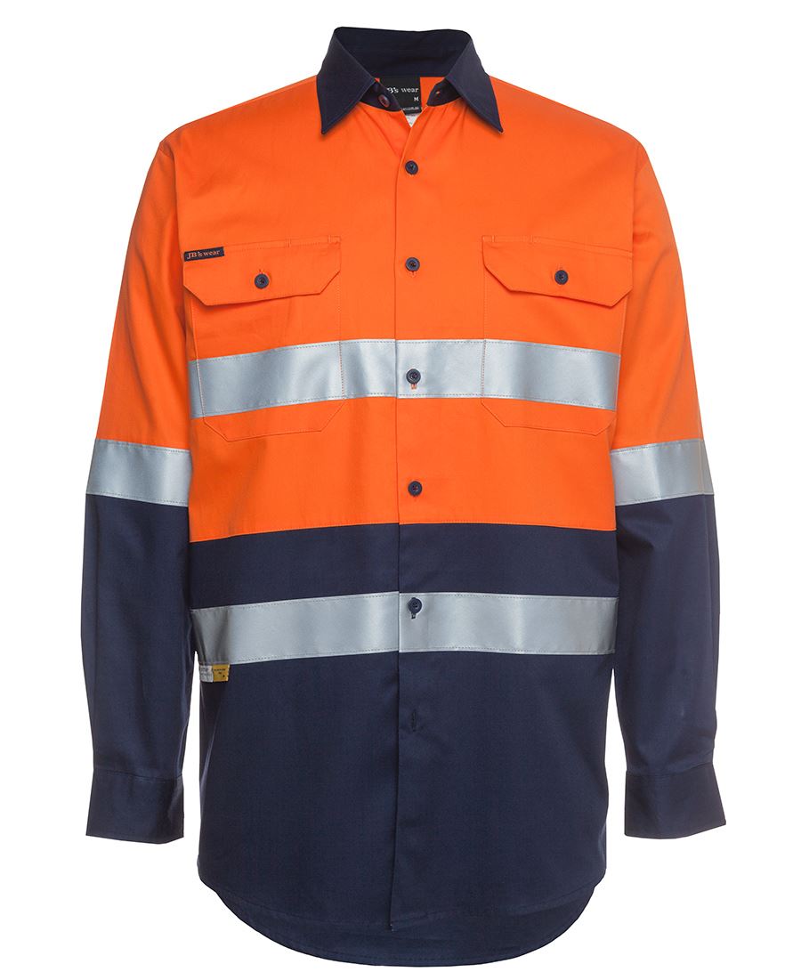 JB's HI VIS L/S (D+N)190G SHIRT - Kiwi Workgear