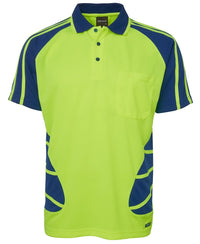 Thumbnail for JB's HI VIS S/S SPIDER POLO - Kiwi Workgear