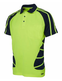 Thumbnail for JB's HI VIS S/S SPIDER POLO - Kiwi Workgear