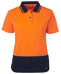 Thumbnail for JB's Woman Hi Vis S/S Comfort Polyester Polo - Kiwi Workgear